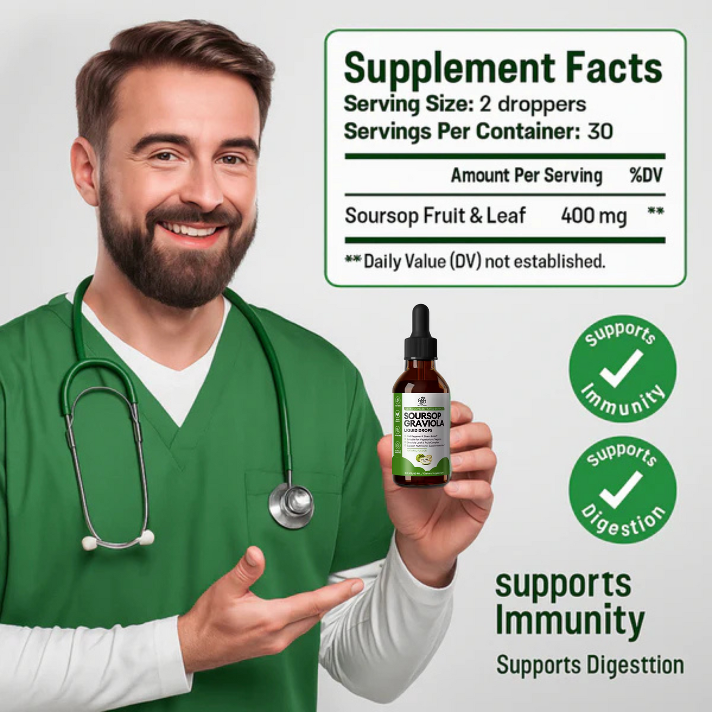 Soursop Bitters Liquid Drops 10 in 1